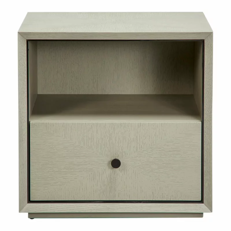 Arlington Bedside | Light Oak with Bronze, 600mm