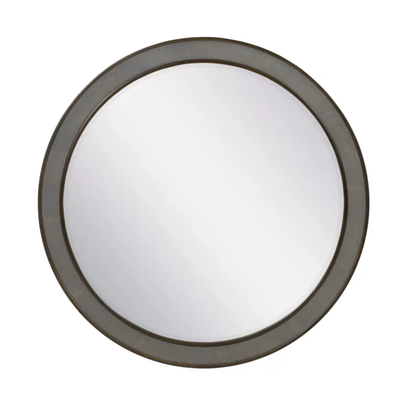 Aspen Round Mirror | Dove Shagreen, 900mm