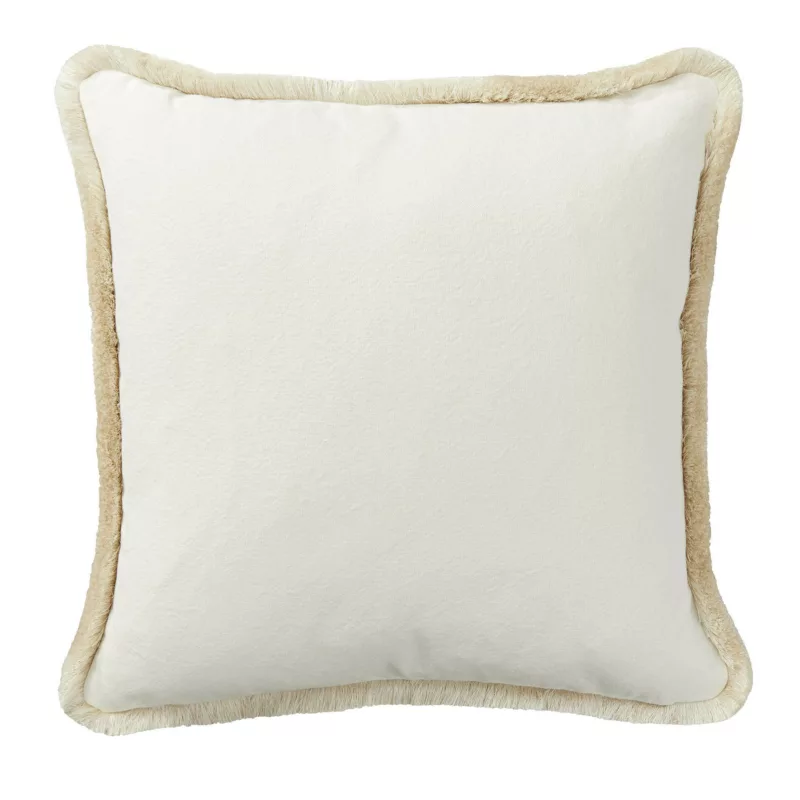 Caprivi Scatter Cushion | with Amelia Ivory Fringe, 600mm