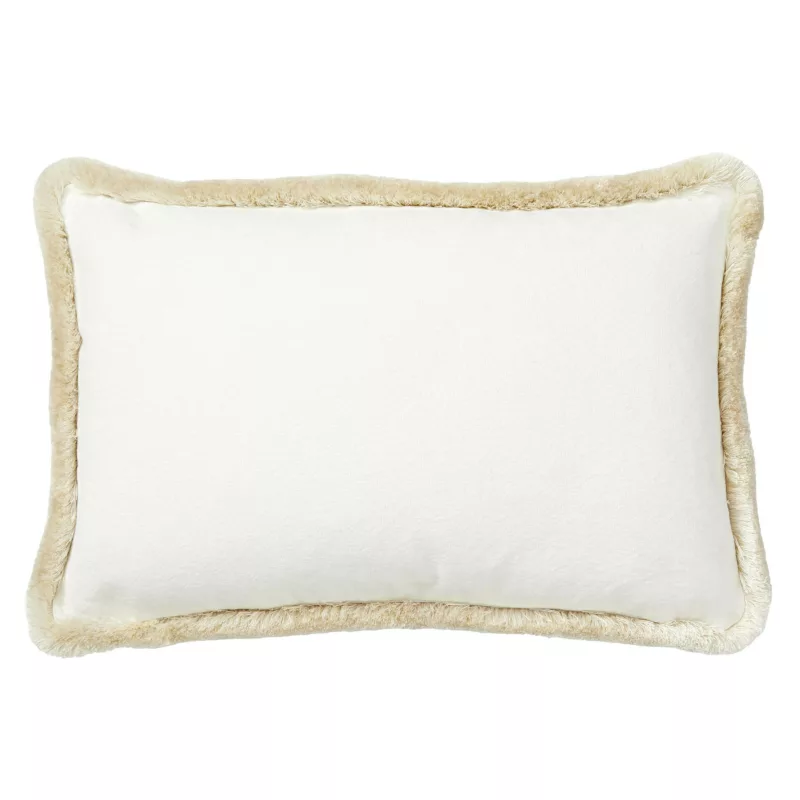 Caprivi Scatter Cushion | with Amelia Ivory Fringe, 600mm X 400mm