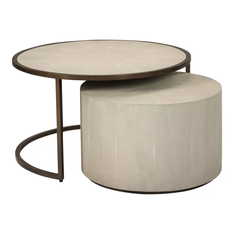 Esher Coffee Table | Taupe Shagreen