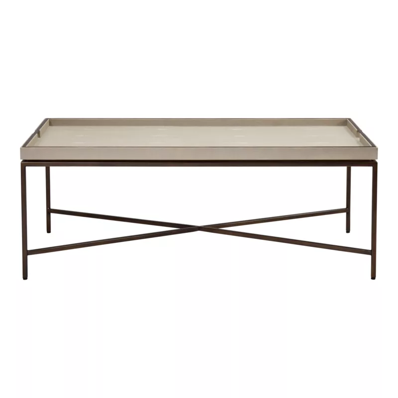 Collins Coffee Table | Taupe Shagreen