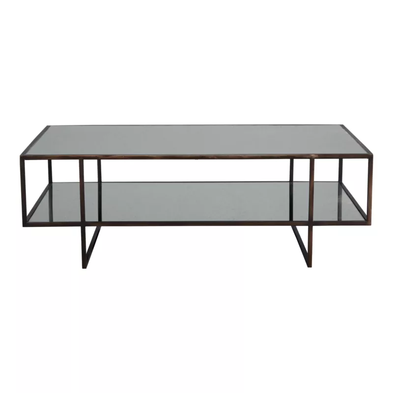Benedict Coffee Table | Bronze Antique Mirror