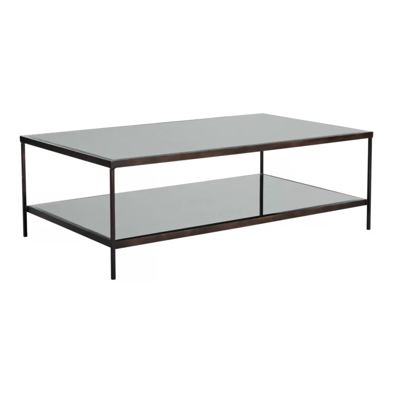 Victor Coffee Table | Bronze with Antique Mirror