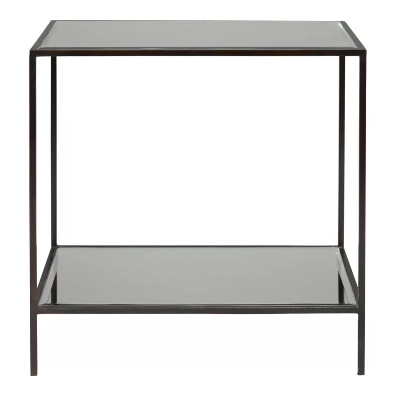 Bentley Side Table | Bronze with Antique Mirror