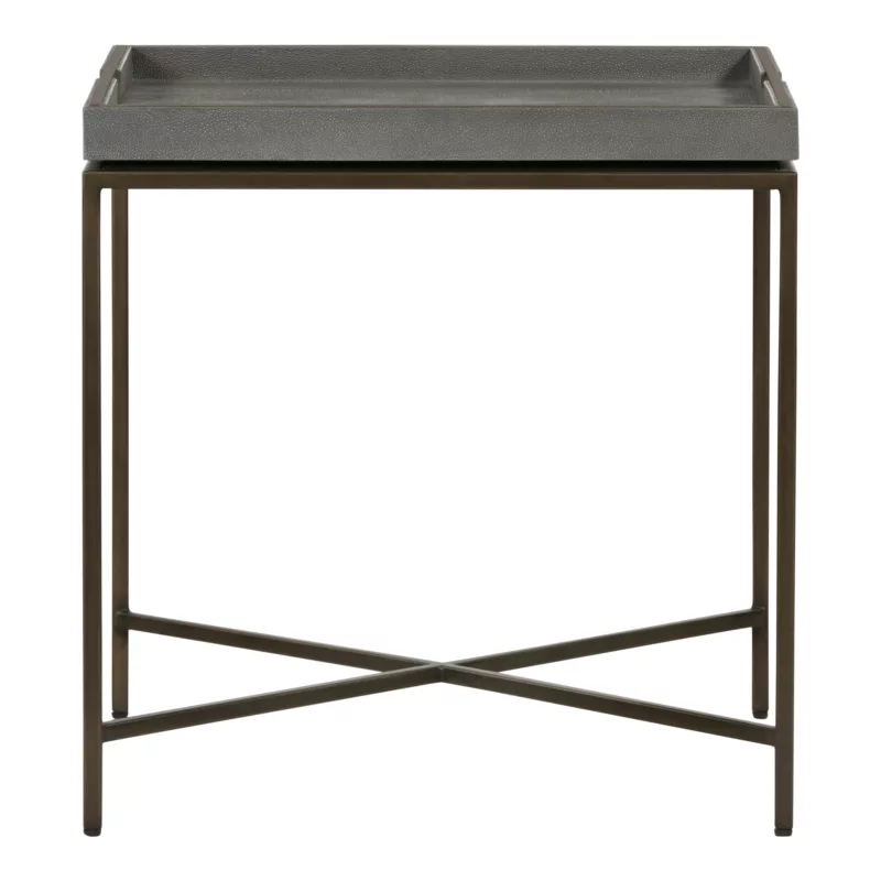 Collins Side Table | Dove Shagreen
