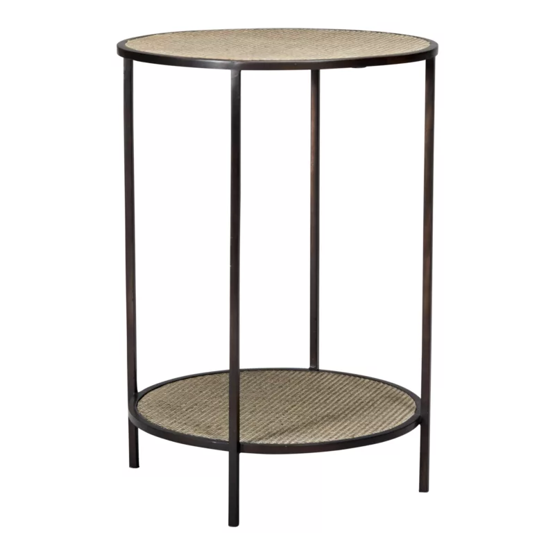 Brockwell Side Table | Bronze Rattan