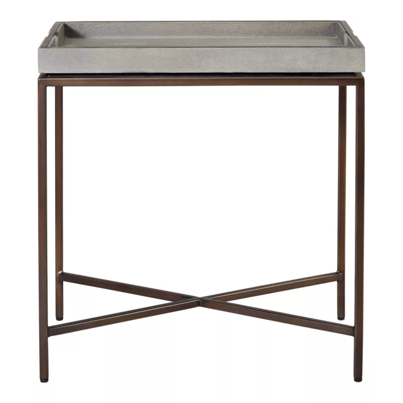 Collins Lamp Table | Dove Shagreen