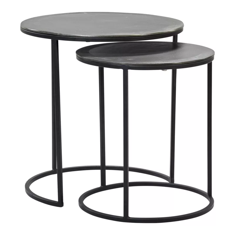 Talca Nest of Tables | Antique Lead