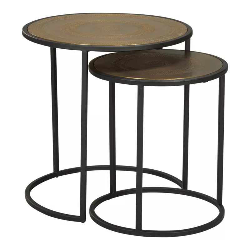 Kome Nest Side Table | Hammered Bronze
