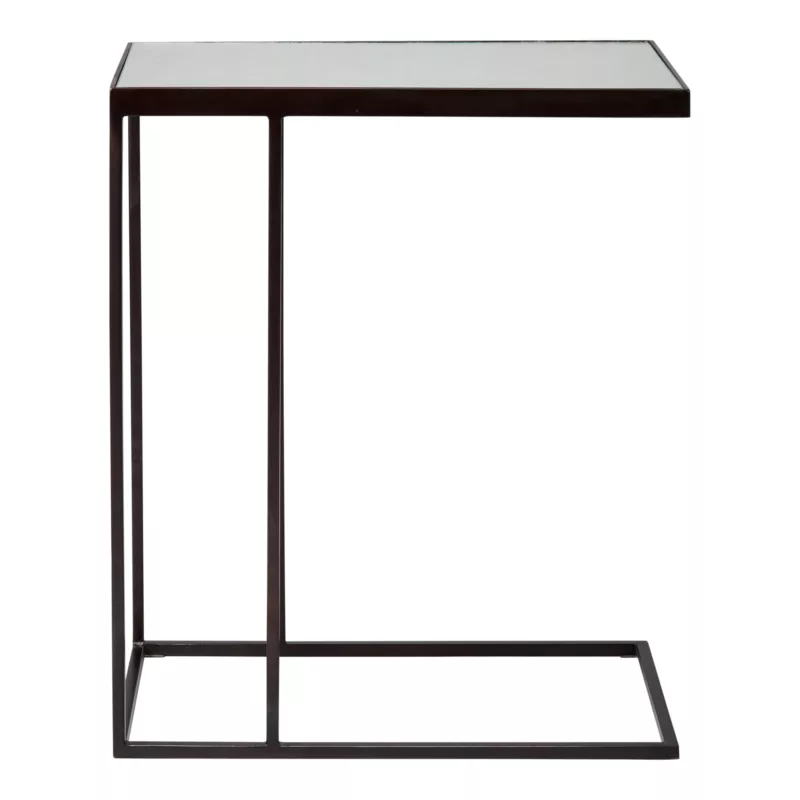Linden Rectangular Sofa Table | Bronze and Antique Mirror