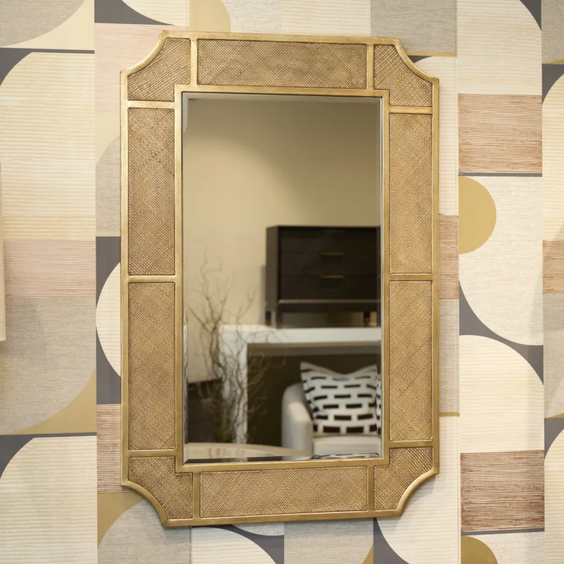 Pandan Rectangular Mirror | Gold
