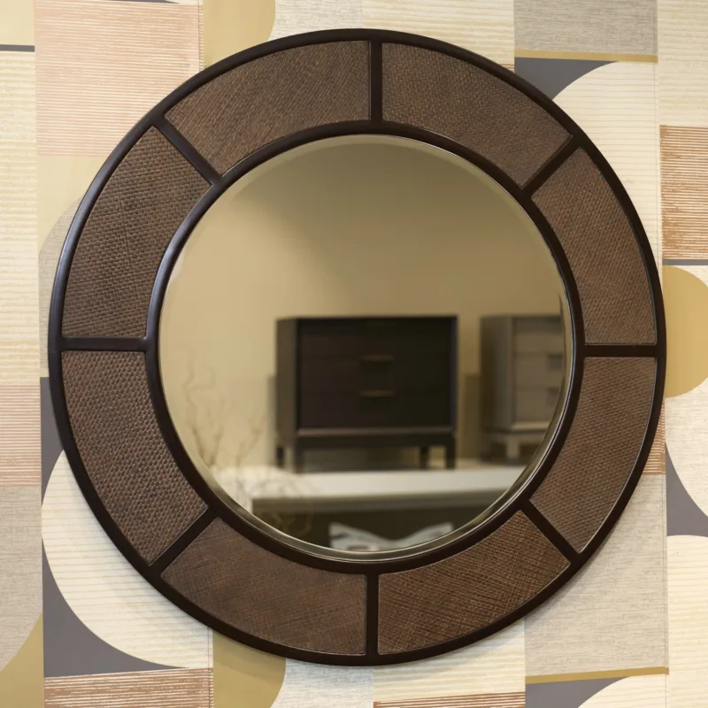 Pandan Round Mirror | Bronze