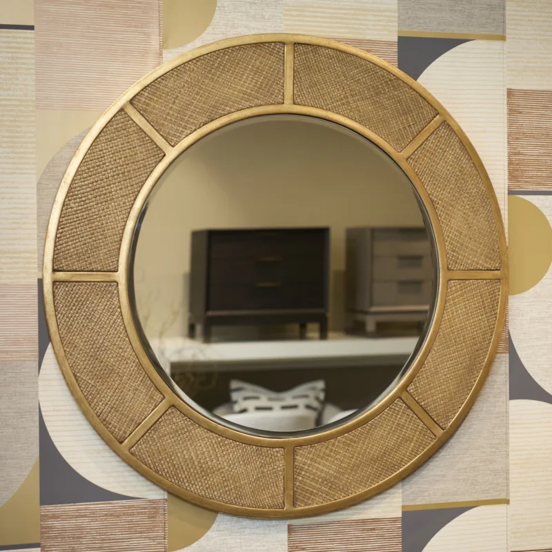 Pandan Round Mirror | Gold
