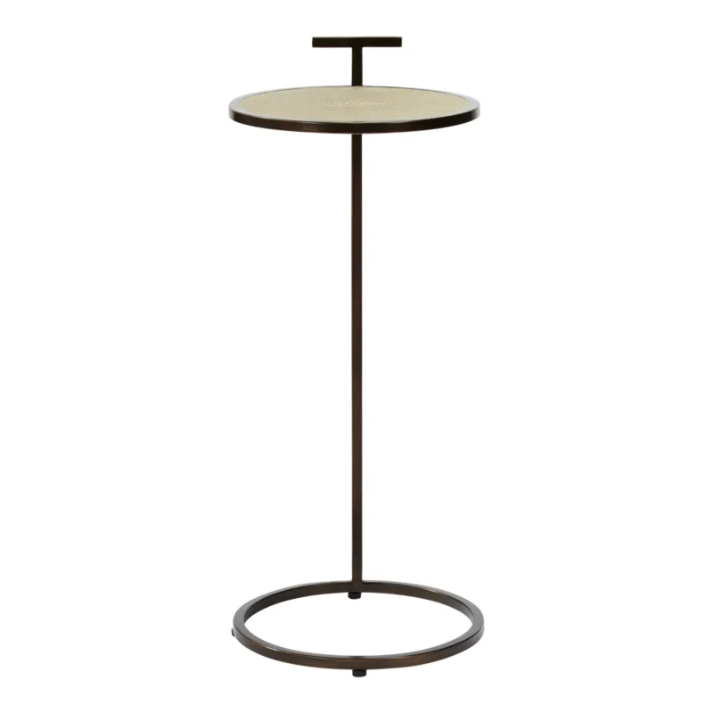 Cocktail Table | Round with Taupe Shagreen