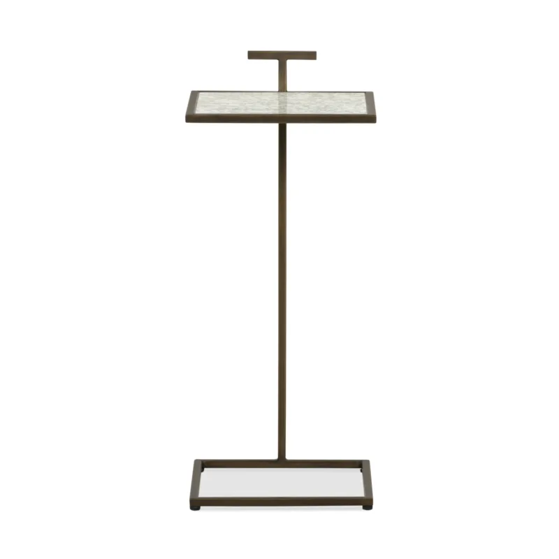 Cocktail Side Table | Square with Bronze and Anitique Mirror