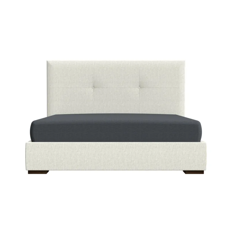 London 2 Buttoned Upholstered Bed Piped Edge