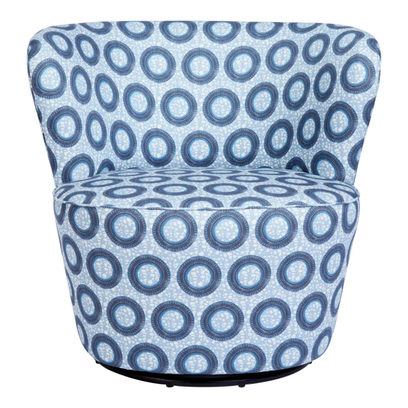 Battersea Swivel Occasional Chair | Eva Sonaike Ayo Blue