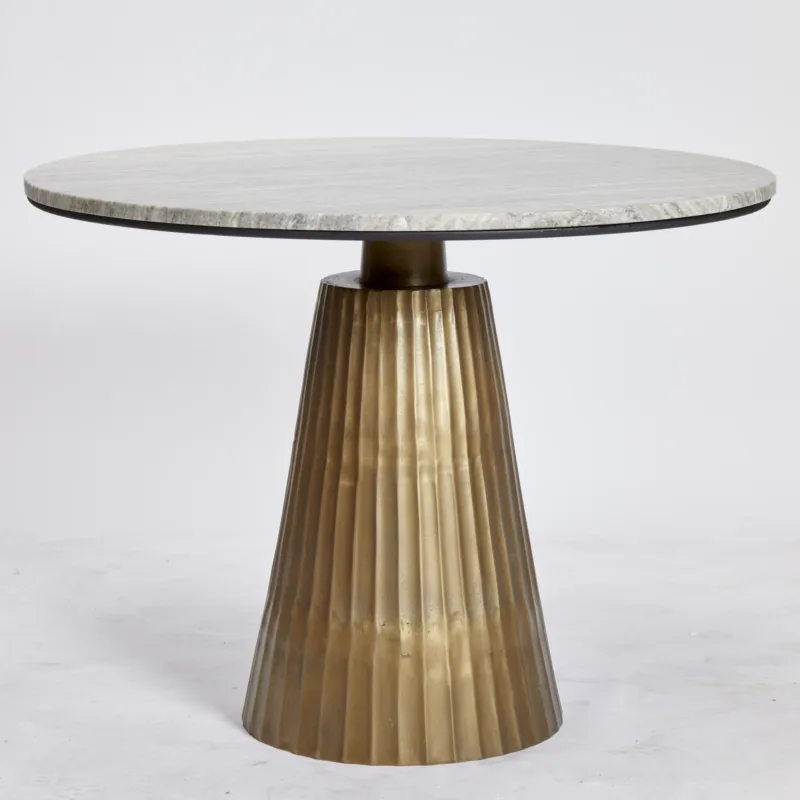 Rainne Dining/Centre Table | Antique Bronze and Taupe Marble