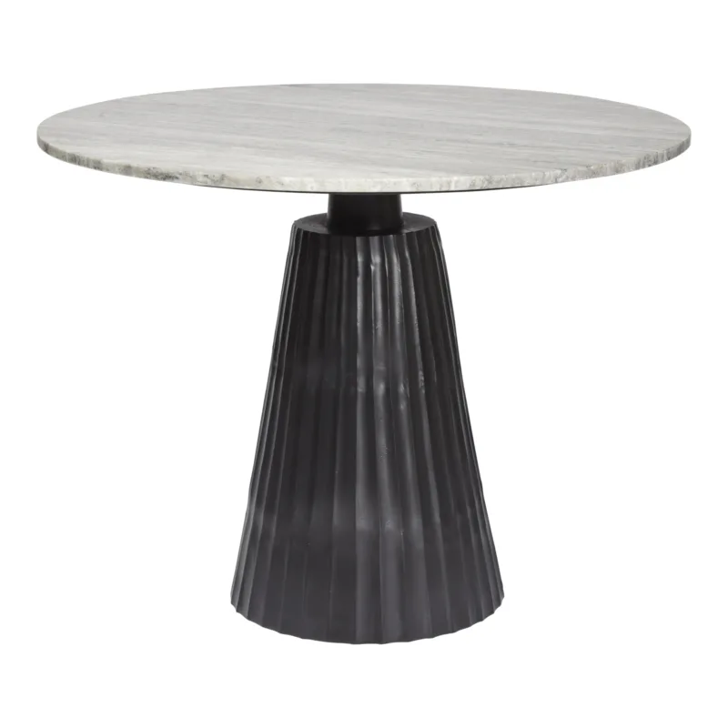 Rainne Dining / Centre Table | Matt Black and Taupe Marble