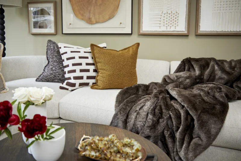 Faux Fur Throw | Sable lined Harris