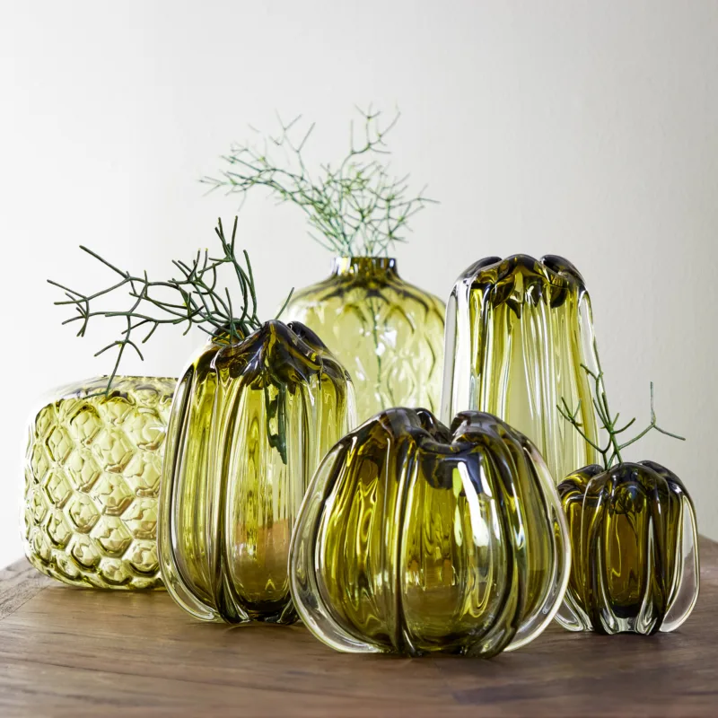 Murela Glass Object 220 | Olive Green