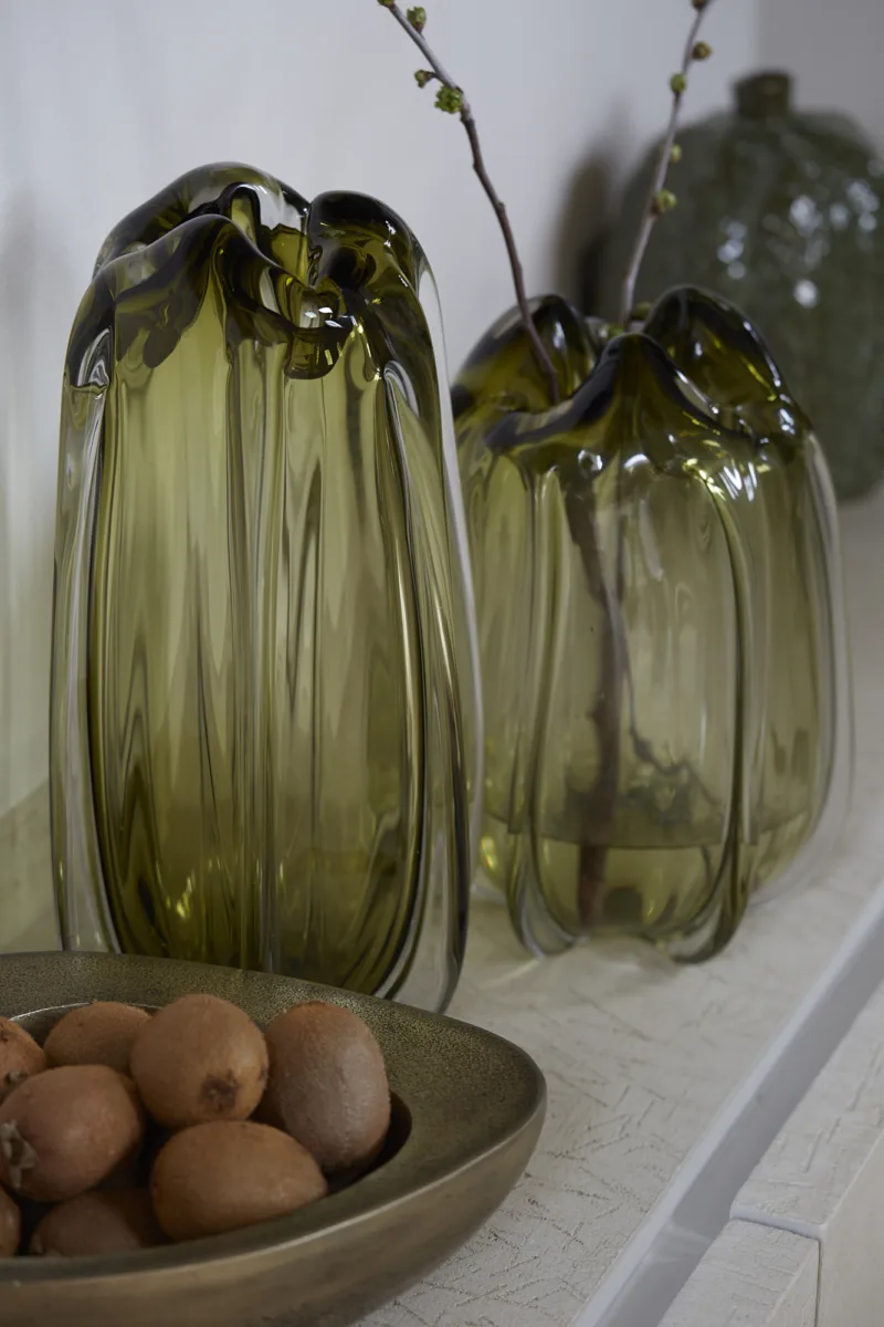 Murela Glass Object 380 | Olive Green