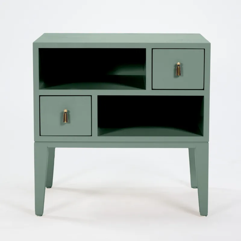COLOR COLLECTION BEDSIDE TWO DRAWER MYRTLE GREEN