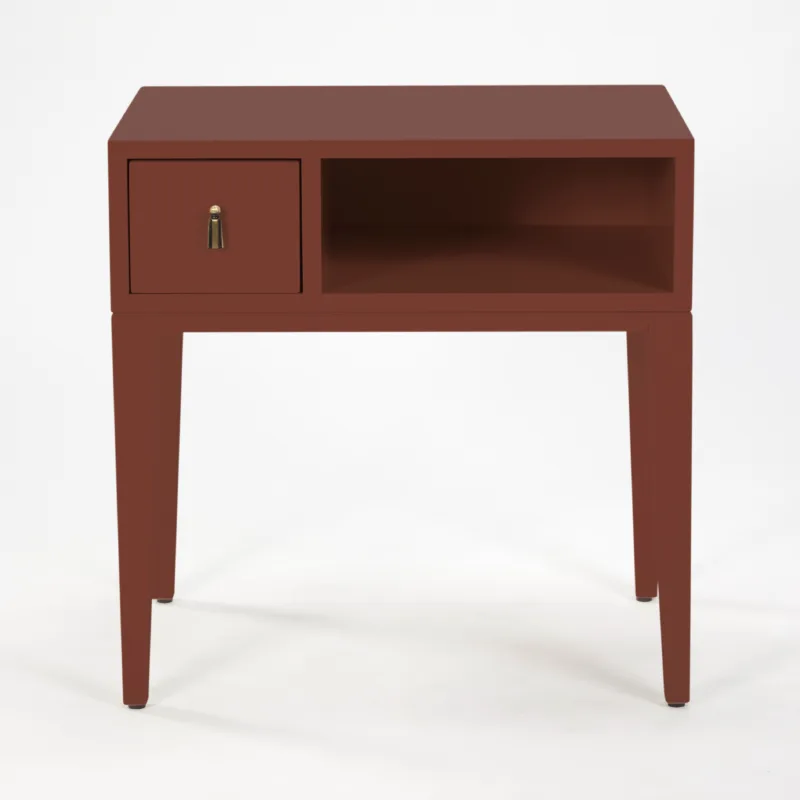 Color Collection Bedside Table One Drawer Paprika