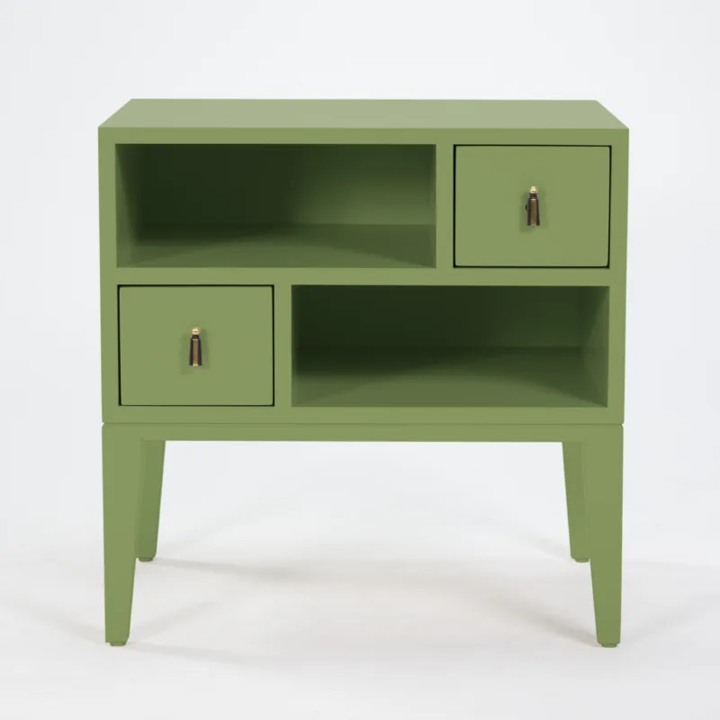 COLOR COLLECTION BEDSIDE TWO DRAWER MATCHA