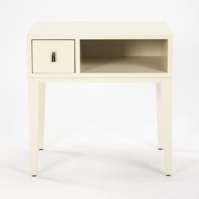 COLOR COLLECTION BEDSIDE ONE DRAWER SHADOW WHITE