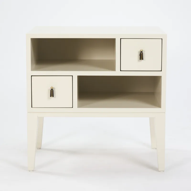 COLOR COLLECTION BEDSIDE TWO DRAWER SHADOW WHITE