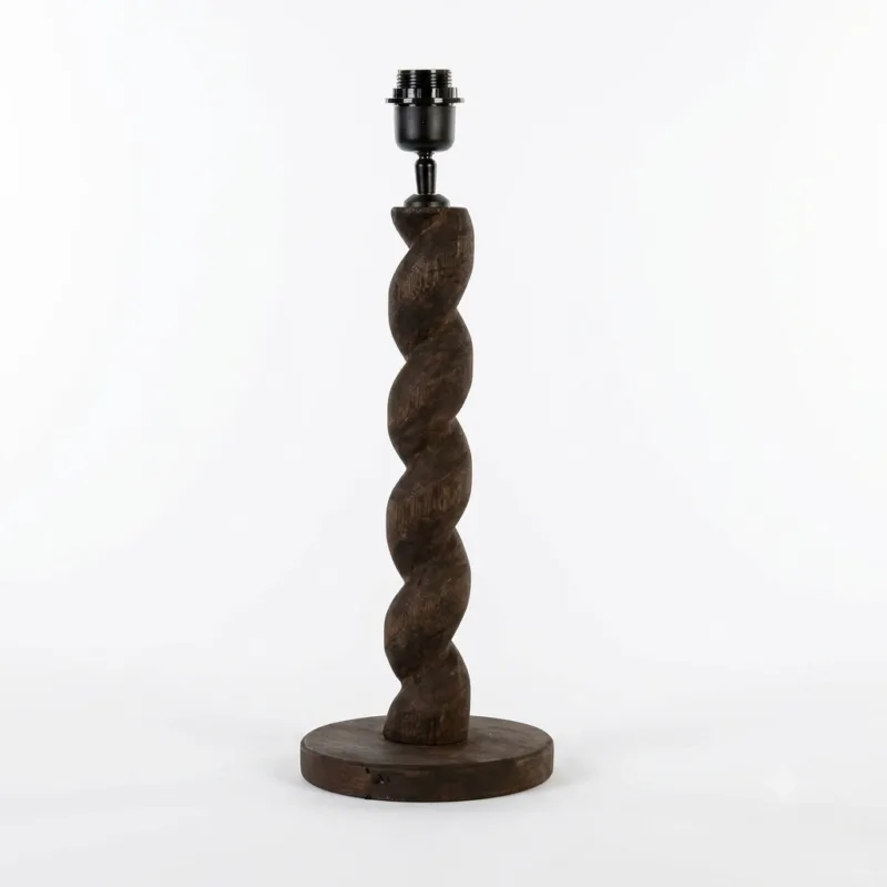 Nanna Lamp Base | Dark Brown Wood
