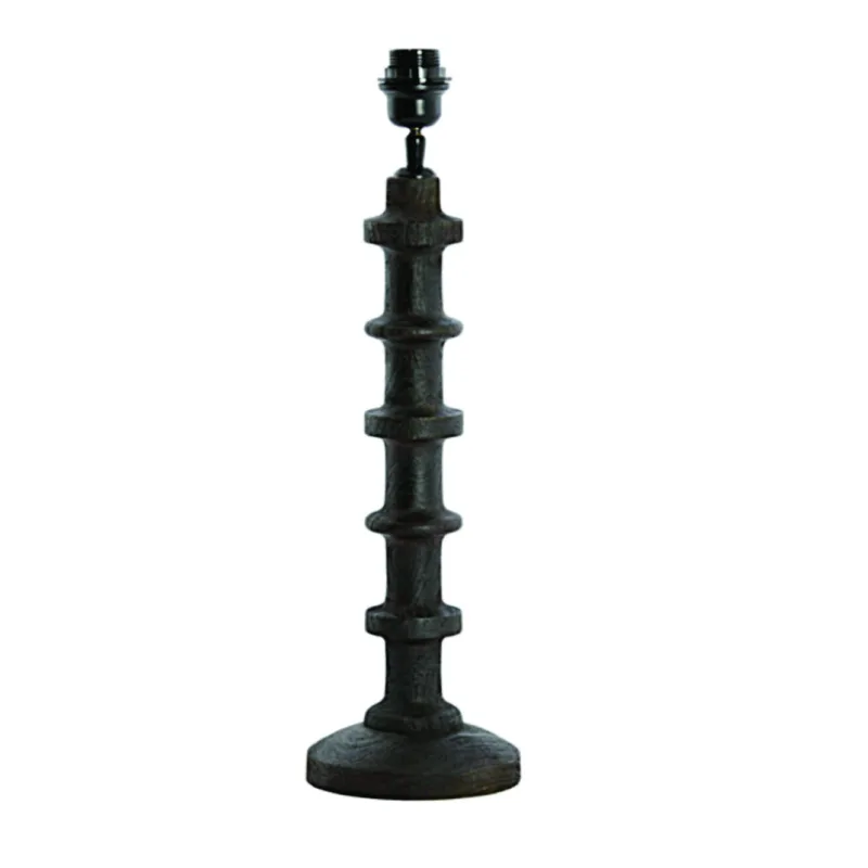 Cecily Lamp Base | Dark Brown Wood
