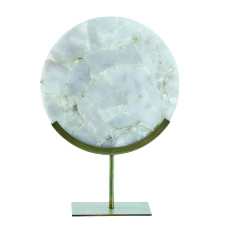 Gaia Ornament  | White Agate, Large