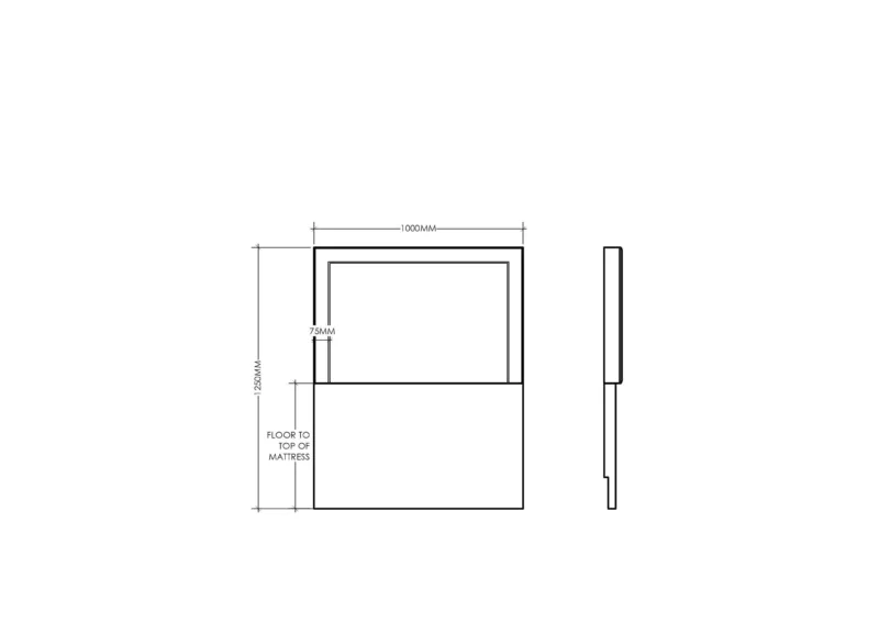 Spencer Square Headboard 1000 x 1250