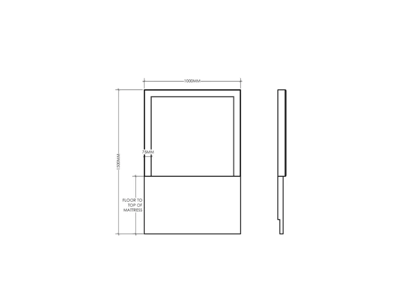 Spencer Square Headboard 1000 x 1500