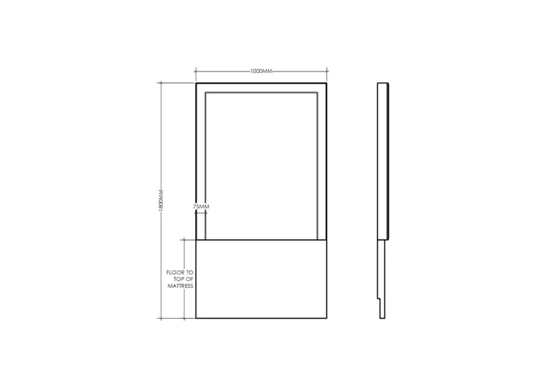 Spencer Square Headboard 1000 x 1800