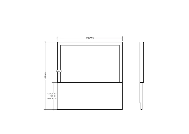 Spencer Square Headboard 1450 x 1500