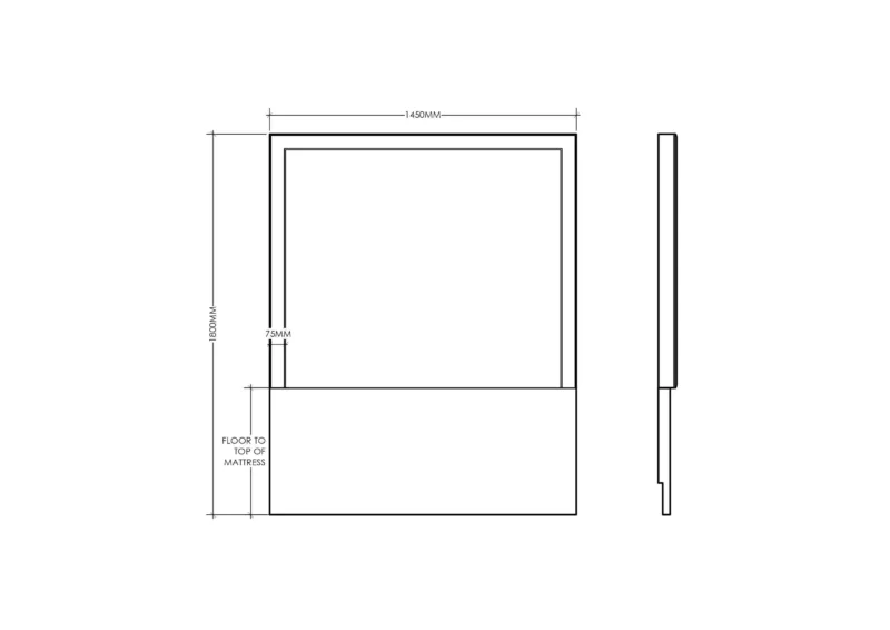 Spencer Square Headboard 1450 x 1800