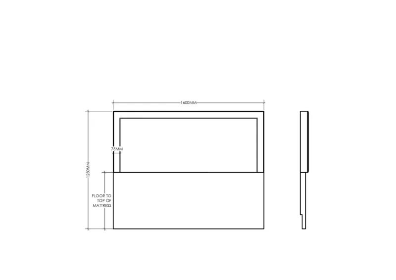 Spencer Square Headboard 1600 x 1250