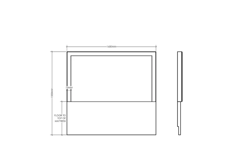 Spencer Square Headboard 1600 x 1500