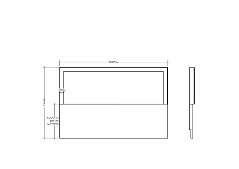 Spencer Square Headboard 1900 x 1250