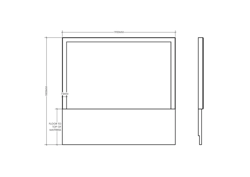 Spencer Square Headboard  1900 x 1800