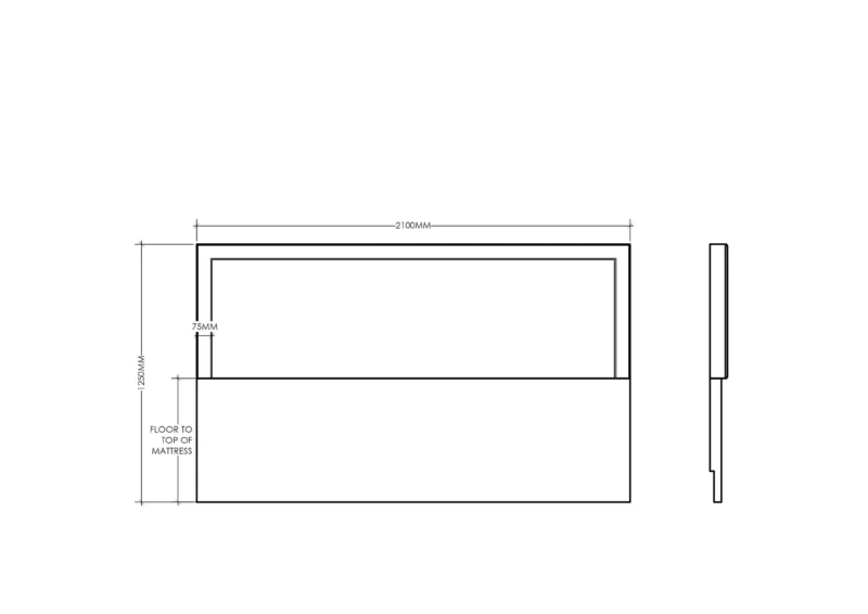 Spencer Square Headboard  2100 x 1250