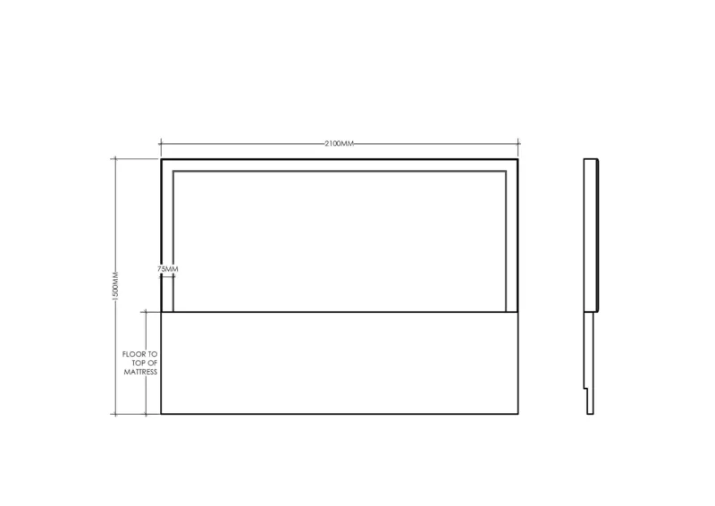 Spencer Square Headboard  2100 x 1500