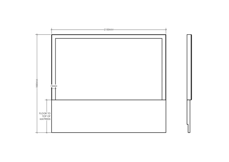 Spencer Square Headboard  2100 x 1800
