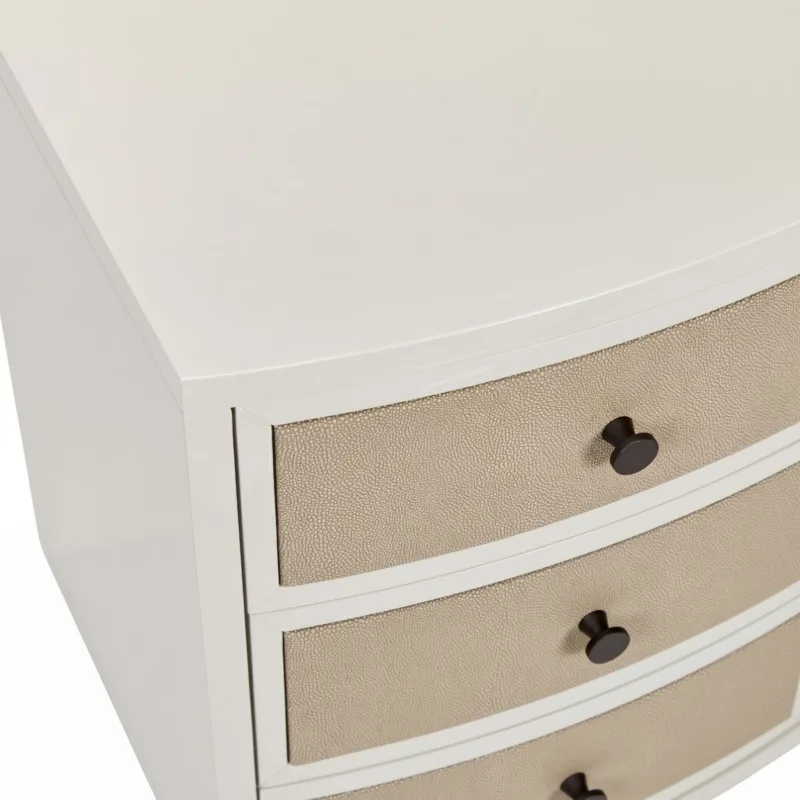 Diaz Bedside | French Grey Shagreen, 500mm