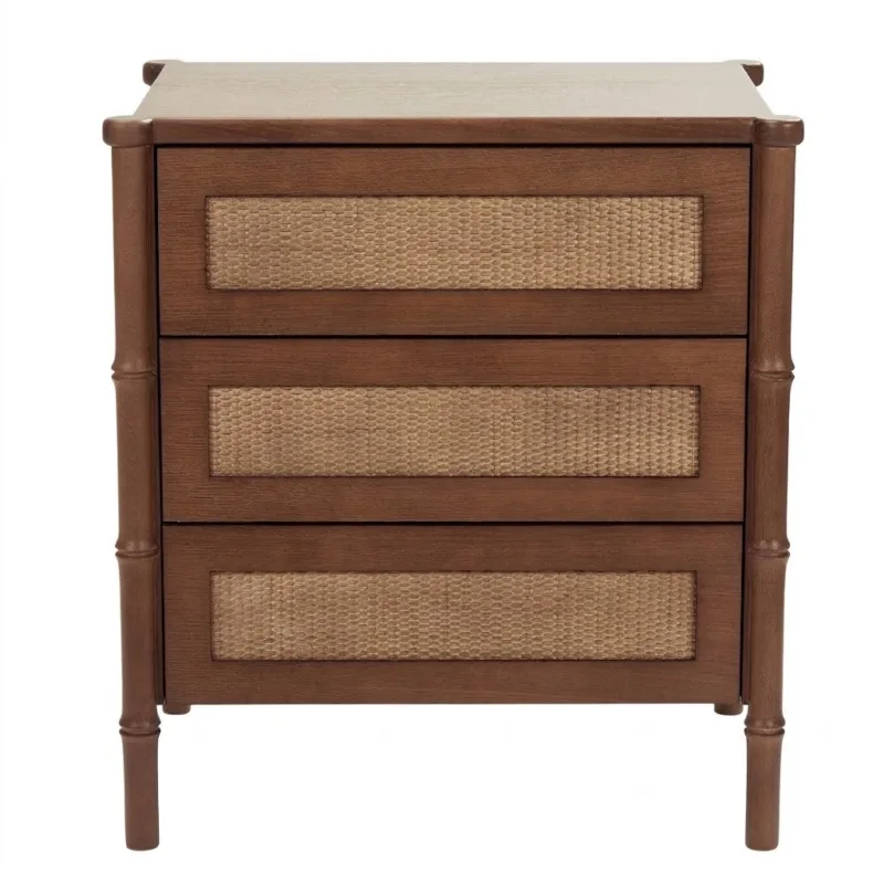 Mustique Bedside | VintageOak and rattan